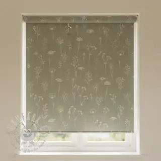 Decoratiestof Linenlook Fine Fragile Flower old green