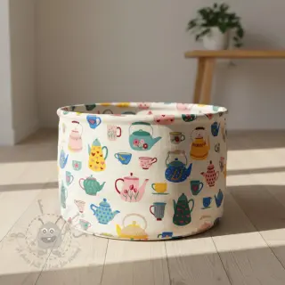 Decoratiestof premium Happy Teapot Party