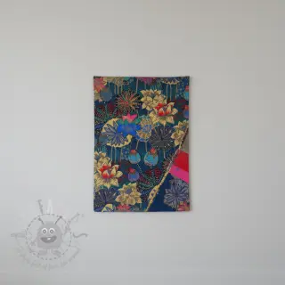 Decoratiestof jacquard Opium allover bleu