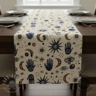 Decoratiestof jacquard Namaste allover blanc