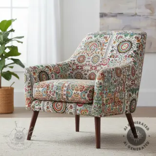 Decoratiestof jacquard Ethnic multico