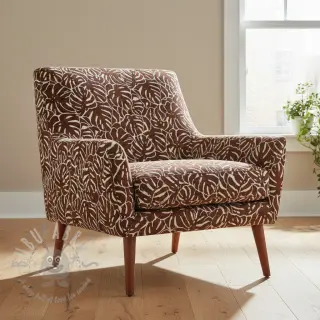 Decoratiestof jacquard Anthéa terracotta