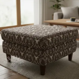 Decoratiestof jacquard DOUBLE FACE Landhaus Deer Heart taupe