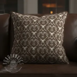 Decoratiestof jacquard DOUBLE FACE Landhaus Deer Heart taupe