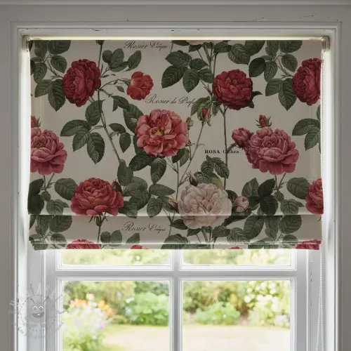 Decoratiestof Linenlook premium Vintage Rose Garden digital print
