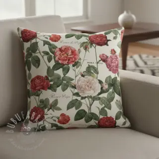 Decoratiestof Linenlook premium Vintage Rose Garden digital print