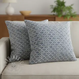 Decoratiestof Linenlook Little Wave Scale