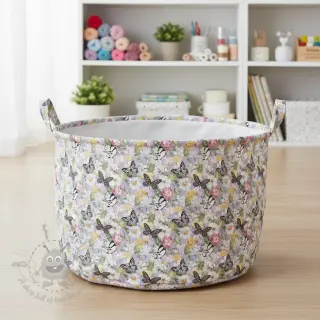 Decoratiestof Genoveva butterfly lila digital print