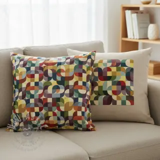 Decoratiestof GOBELIN PREMIUM Graphic retro shapes