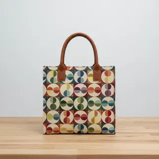 Dekoračná látka GOBELIN PREMIUM Graphic square circle