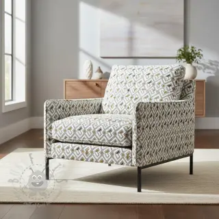 Decoratiestof jacquard Pagne allover jaune