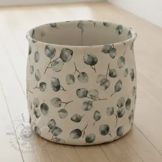 Decoratiestof Linenlook Eucalyptus watercolour branch