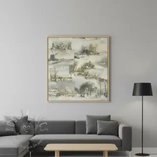 Decoratiestof Winter landscape digital print