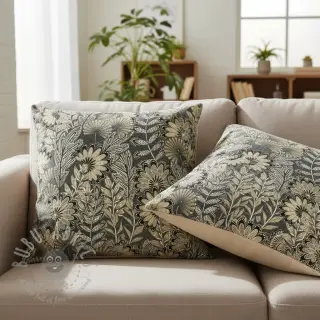 Decoratiestof jacquard Boho leaves