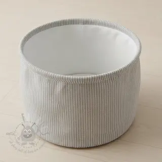 Decoratiestof DOBBY Colored stripe grey