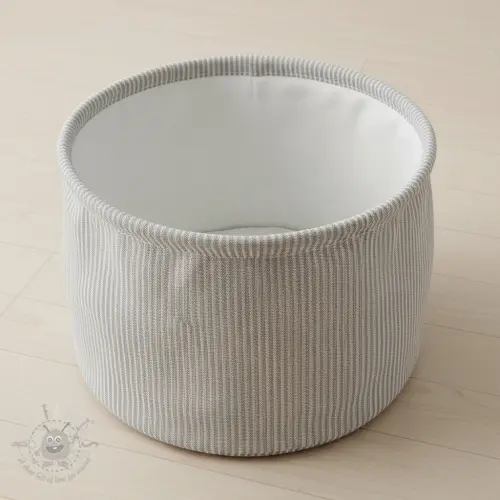 Decoratiestof DOBBY Colored stripe grey