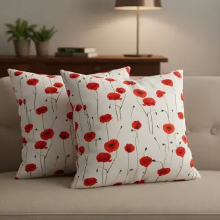 Dekoračná látka premium Poppy field