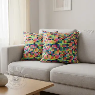 Decoratiestof jacquard Pixels
