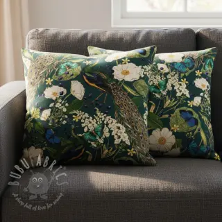 Decoratiestof premium Peacock butterfly chique digital print