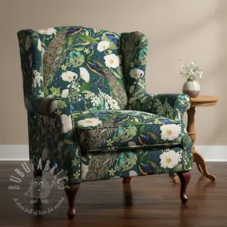 Decoratiestof premium Peacock butterfly chique digital print