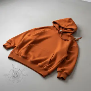 Geruwde sweaterstof brick