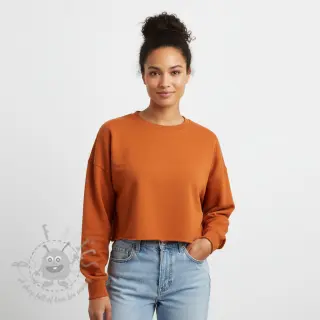 Geruwde sweaterstof brick