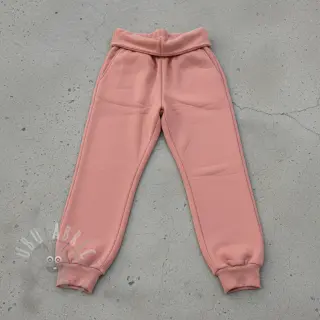 Geruwde sweaterstof faded coral
