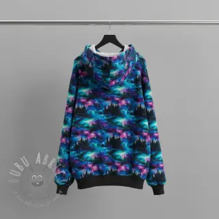 Geruwde sweaterstof JOGGING In the night design B digital print