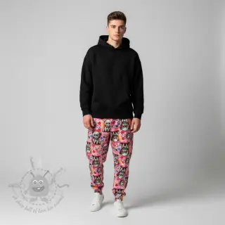 Sweaterstof Big eyes design C digital print