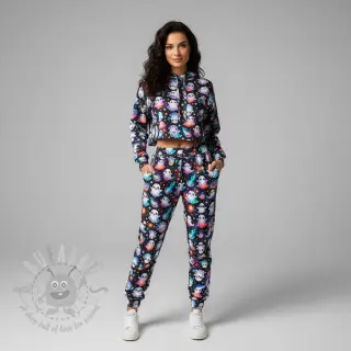 Sweaterstof Spooky design D digital print