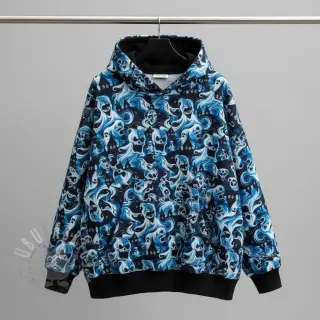 Sweaterstof Spooky design C digital print