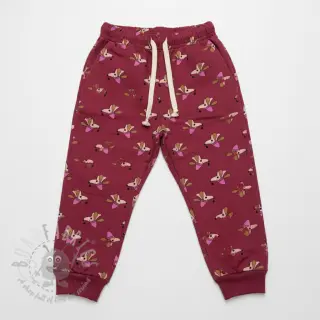 Sweaterstof Dogs and hearts red