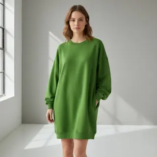 Teplákovina počesaná JOGGING green