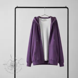 Geruwde sweaterstof JOGGING purple