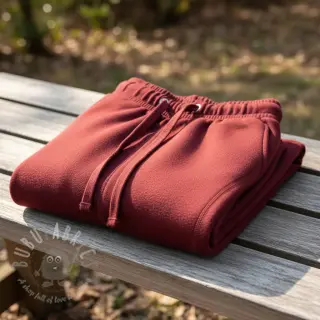 Geruwde sweaterstof JOGGING berry