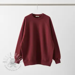 Geruwde sweaterstof JOGGING berry