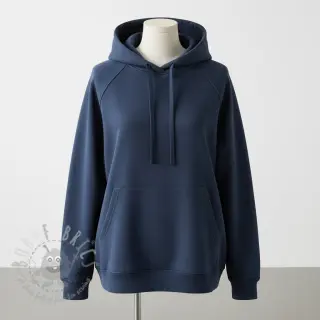 Geruwde sweaterstof JOGGING navy