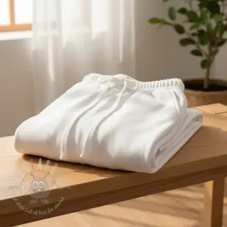 Geruwde sweaterstof JOGGING white