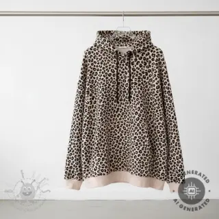 Sweaterstof Happy faces beige digital print