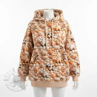 Sweaterstof Cutie pies design B digital print