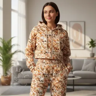 Sweaterstof Cutie pies design B digital print
