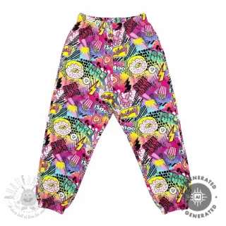 Sweaterstof Manga fuchsia digital print