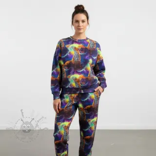Sweaterstof Fantasy fox digital print