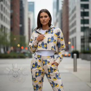 Sweaterstof Cool lobsters sand