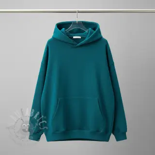 Geruwde sweaterstof JOGGING petrol