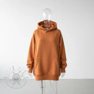 Geruwde sweaterstof JOGGING salmon