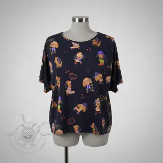 Tricot Dogs navy digital print