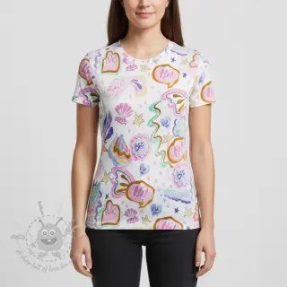 Tricot Shells white digital print