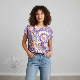 Tricot Shells lavender digital print