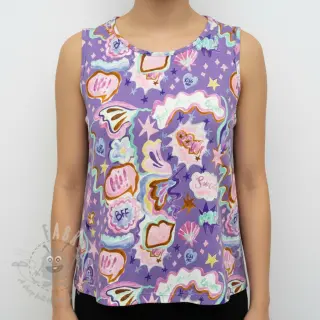 Tricot Shells lavender digital print